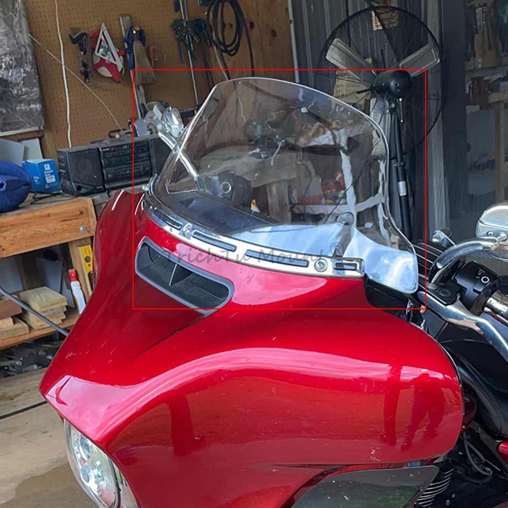 Motorcycle 10.5" ABS Plastic Windshield Windscreen Clear Fit For Harley Trike Tri Glide Ultra Classic FLHTCUTG 2014-2025