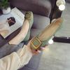 Fashion Brand Soft Ballet Ballerinas Flats Shoes Gold Square Buckle Casual Driving Moccasins Feminino Brief Slip On Espadrilles Oxfords
