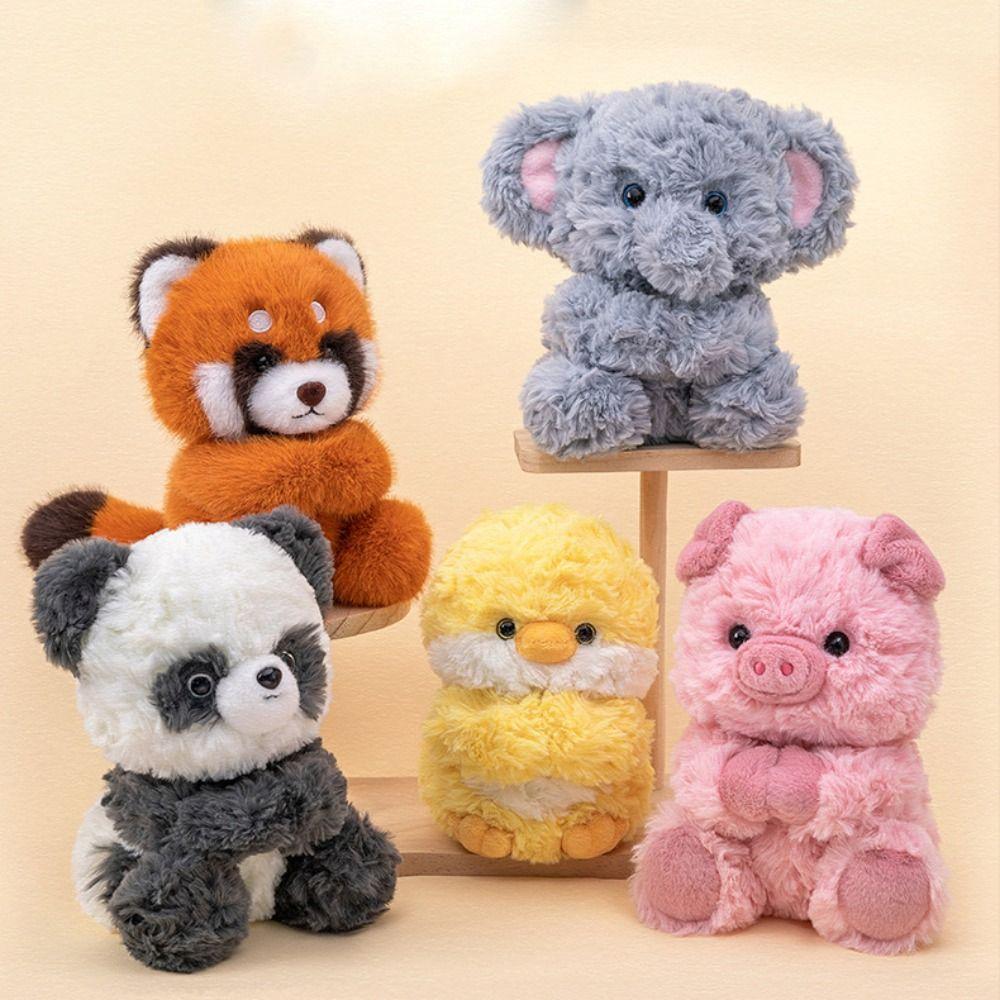 Little Bear Simulation Pig Plush Toy Chicken Elephant Plush Doll Raccoon Plush Doll  Home Decor