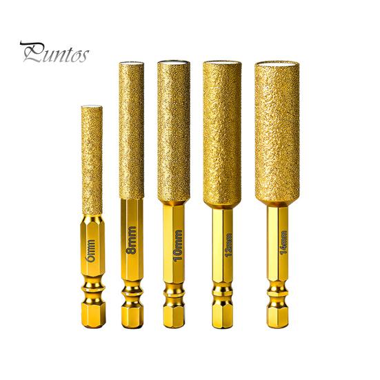 Marble Drill Bit Diamond Tile Set with Cooling Wax Core Drilling Backsplash Tool Granite Glass Concrete Anti-Slip Hex Shank
