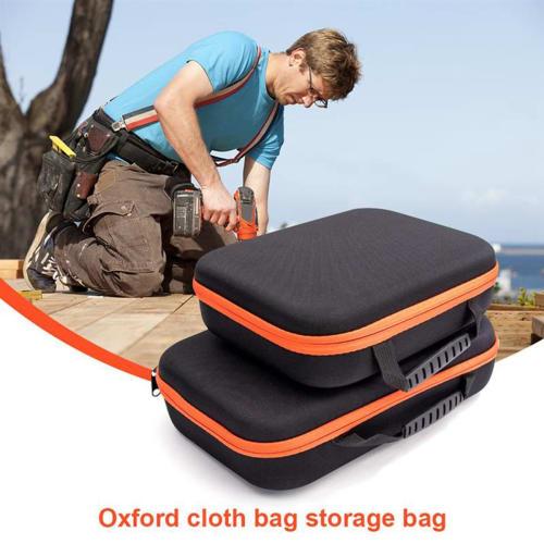 Jufjsfy Waterproof Tool Bag, Shockproof Tool Box, Electric Drill Carrying Case, Oxford Cloth Bag for Electrical Equipment and Hardware, 27x22x7cm