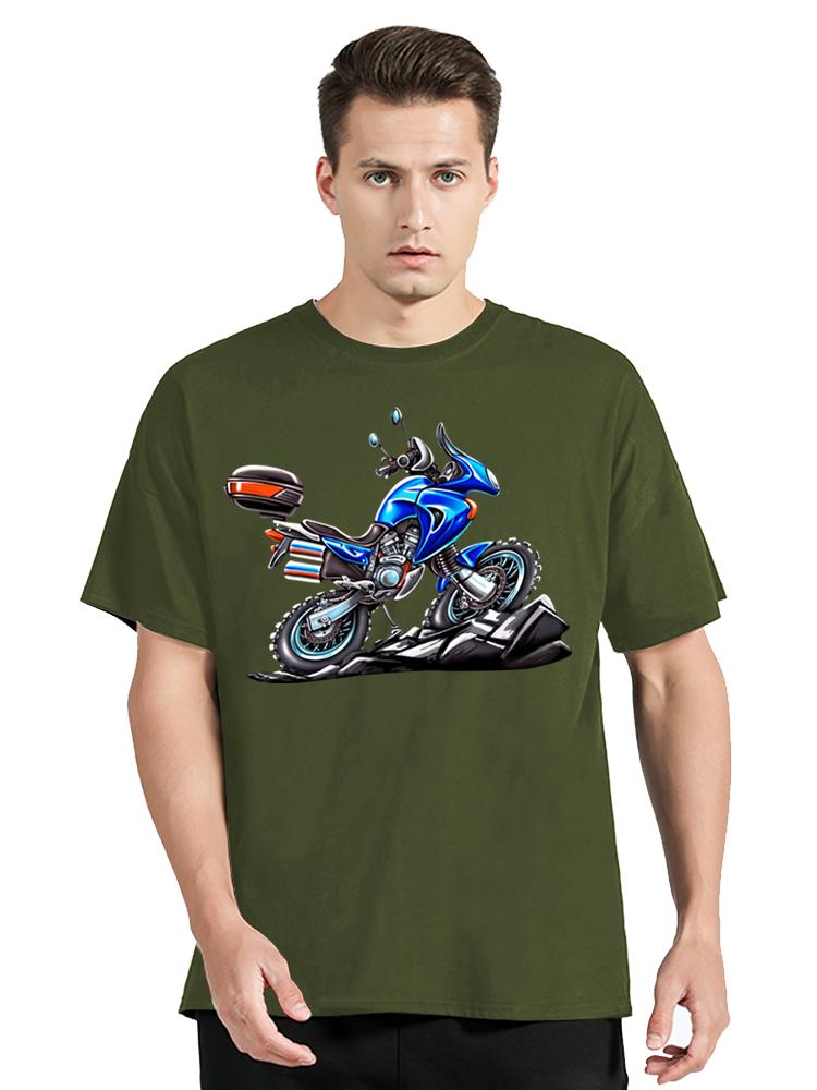 Motorrad Tshirt Mit Hon Motorcycle Transalp New Summer T Shirts Unisex 100 Cotton Cool Tees Harajuku