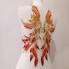 1Pair Phoenix Embroidery Patch Wedding Dress Costume Sew On For Clthing Applique