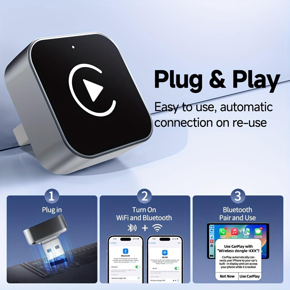 Wireless Carplay Adapter Suitable for Iphone And Android Devices, The 2025 Model Upgrades from Wired Carplay To a Wireless Version