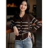 2026 Autumn Korean Striped Polo Knit Long Sleeve - Stylish & Versatile