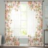 Thanksgiving Pumpkin Autumn Sheer Curtains for Bedroom Living Room Voile Window Curtains Tulle Curtains for Kids Room