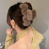 Large Plush Hair Claw Women For Thick Hair Autumn Winter Popular Shark Clip Niche Design Back Head Updo Hair Accessories