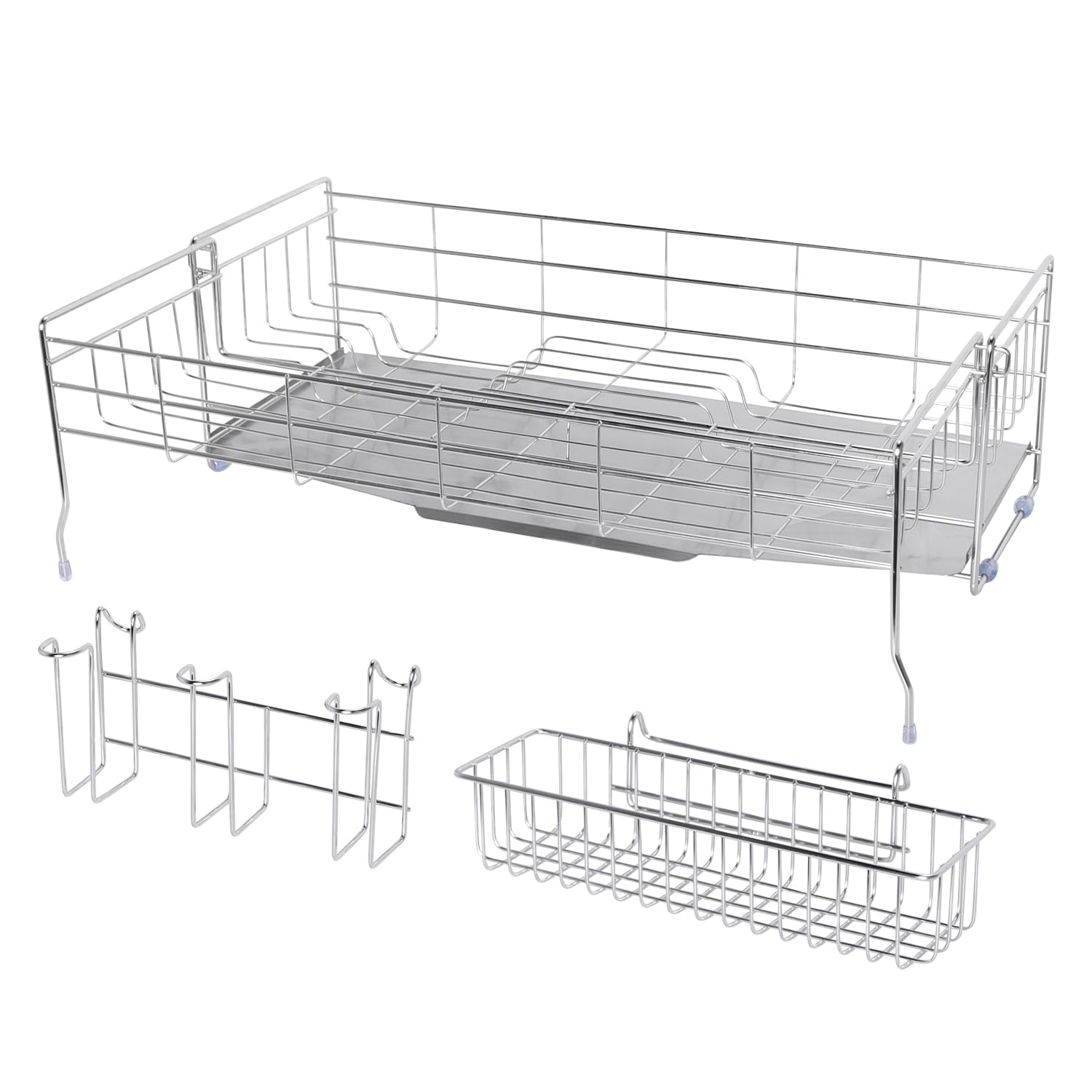 

BITTOP Расширяемая посуда помещается в раковину Тонкая посуда Раздвижная проволока Нержавеющая сталь Глубина Ширина x Высота Посуда Мелкий предмет Стекло Подставка Автоматический слив воды