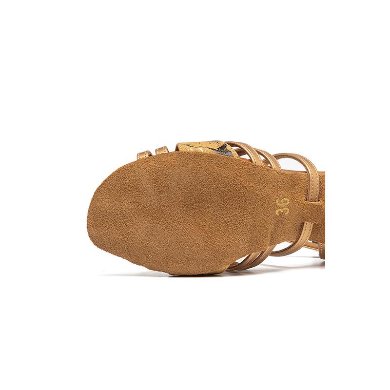 Scarpe da ballo latino in pelle PU da donna Scarpe da ballo latino per feste di salsa Scarpe da ballo con tacco alto 8 cm