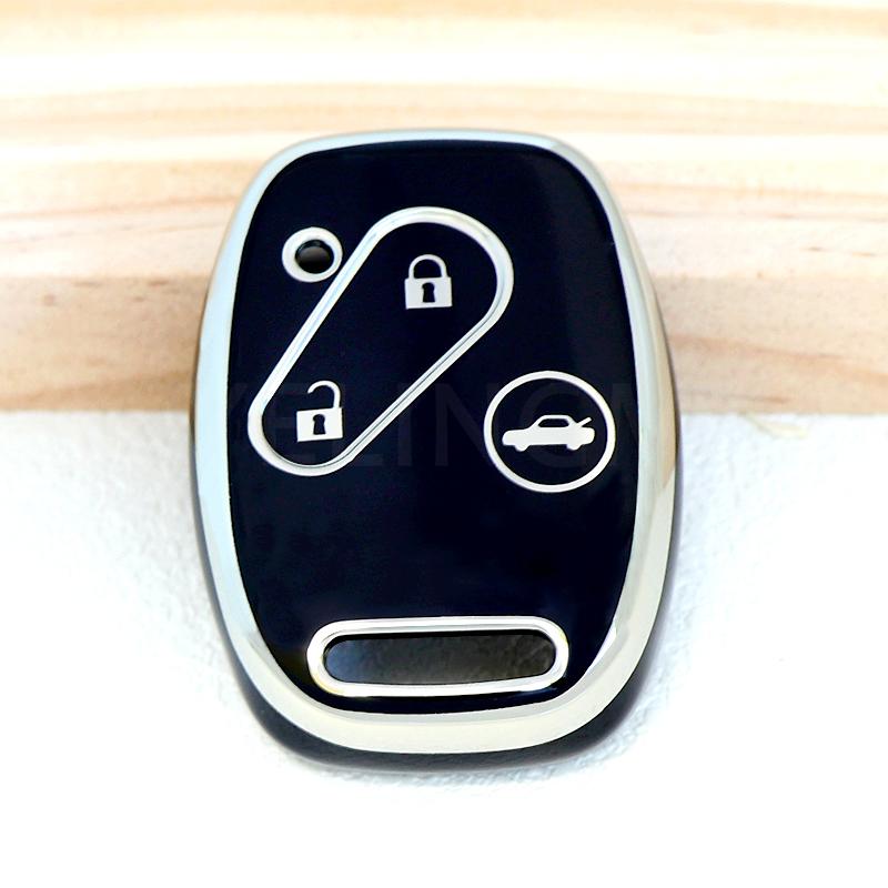 

Для Honda Accord CRV Pilot Civic 2003 2007 2008 2009 2010 2011 2012 2013 Чехол для ключа автомобиля из ТПУ Крышка Корпус Брелок Держатель Сумка