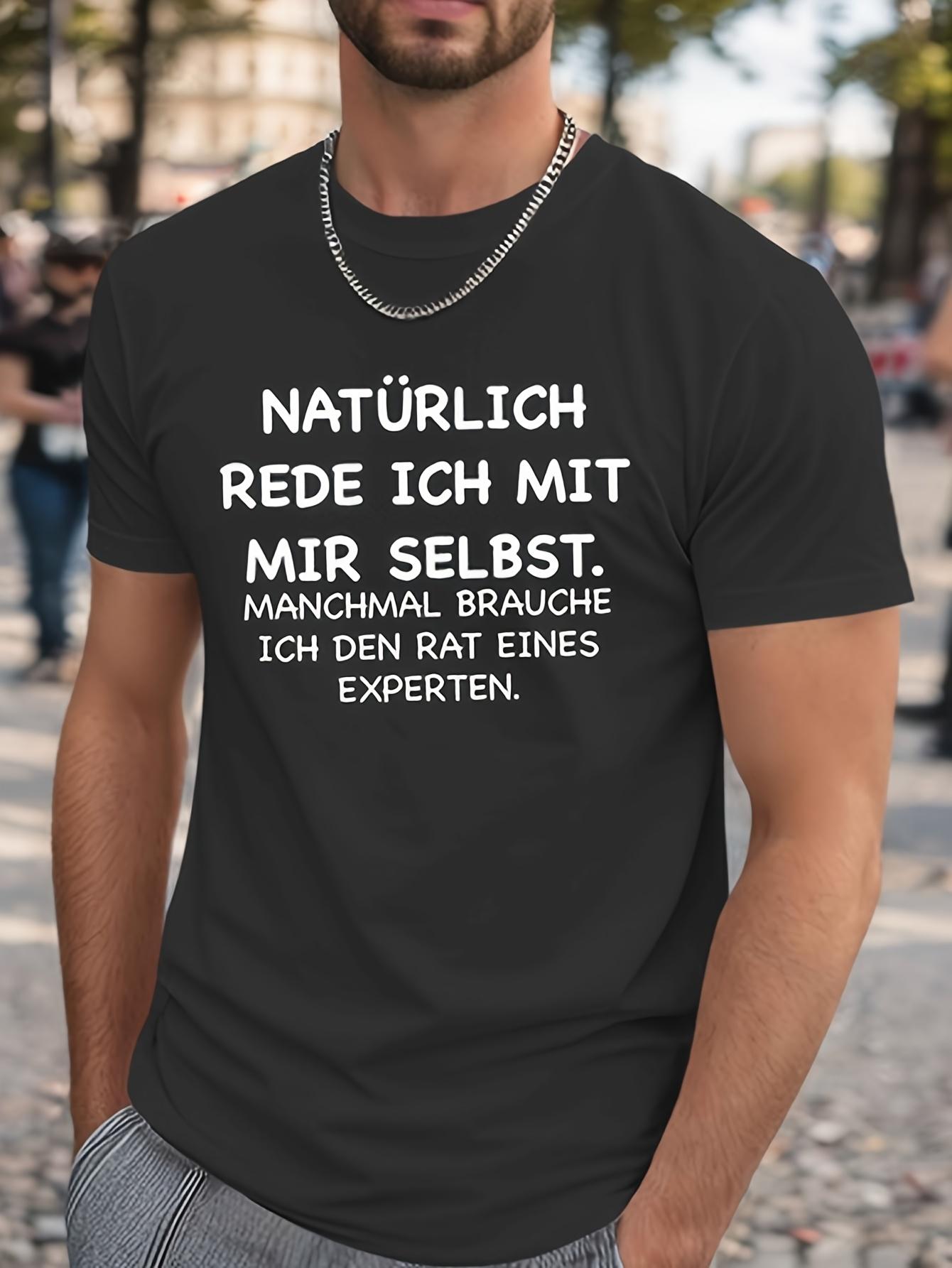 T-Shirt y2k German Text T Black/White S
