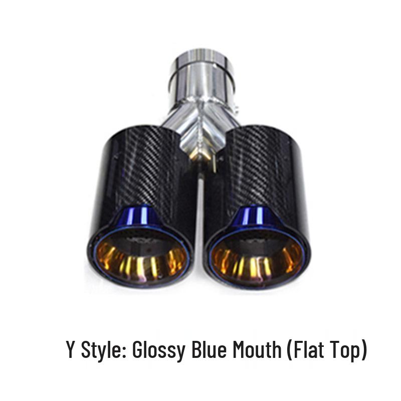 BMW MP Carbon Fiber Exhaust Tip: Single To Dual 4-Pipe Conversion, Stainless Steel Titanium Black M Tail Nozzle.