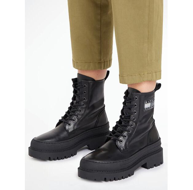 Ботильоны Tommy Jeans Tjw Foxing Lace Up EN0EN02217 Black
