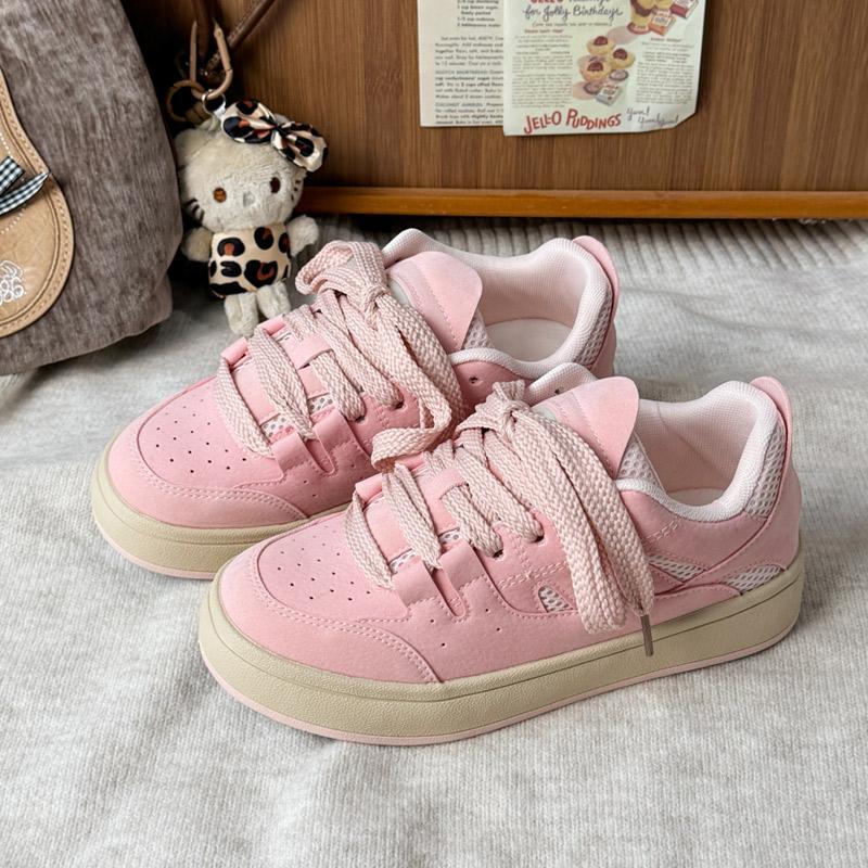 

Мода 2025 Женские сетчатые кеды Винтажные трендовые туфли Женские низкие кеды Спортивные кеды для скейтбординга для женщин zapatillas de mujer 40 розовый