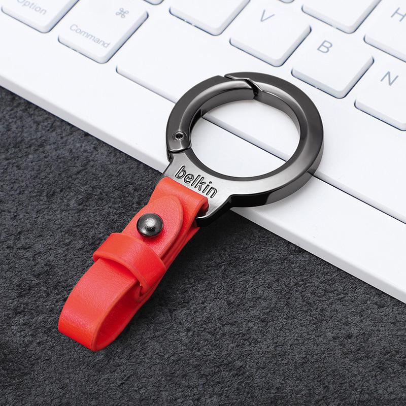 Personalized Anti Loss Key Pendant Leather Keychain Car Key Holder Portable Carabiner Waist Belt Buckle Durable Key Ring For Men