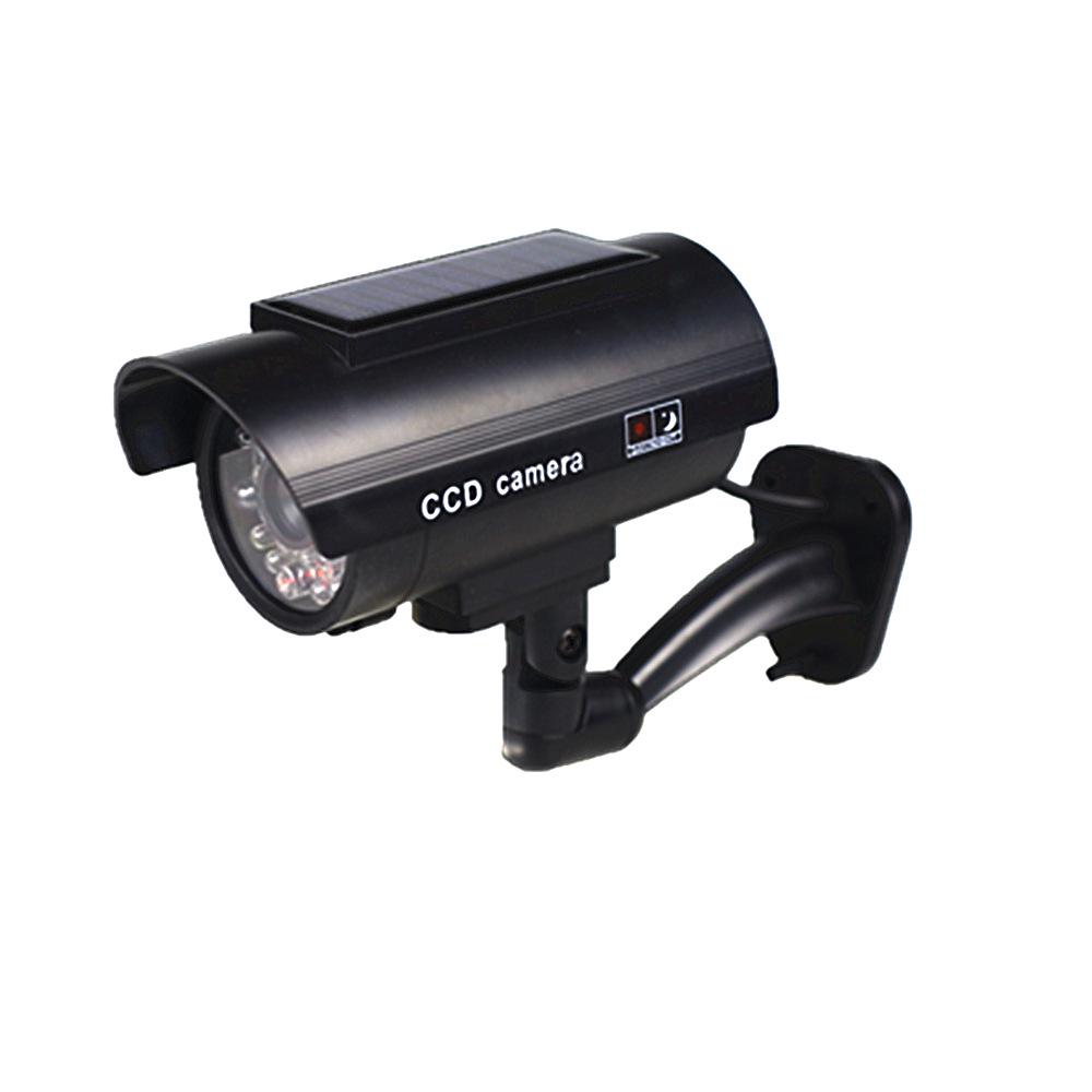 Solar-Powered Dummy Security Camera with LEDs