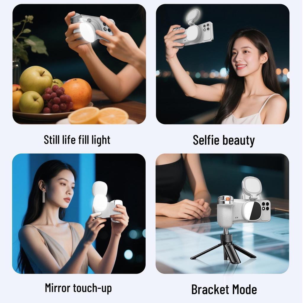 K02 Magnetic Bluetooth Shutter Remote P135 Selfie Stick for TikTok, Vlog, Video, and Live Streaming