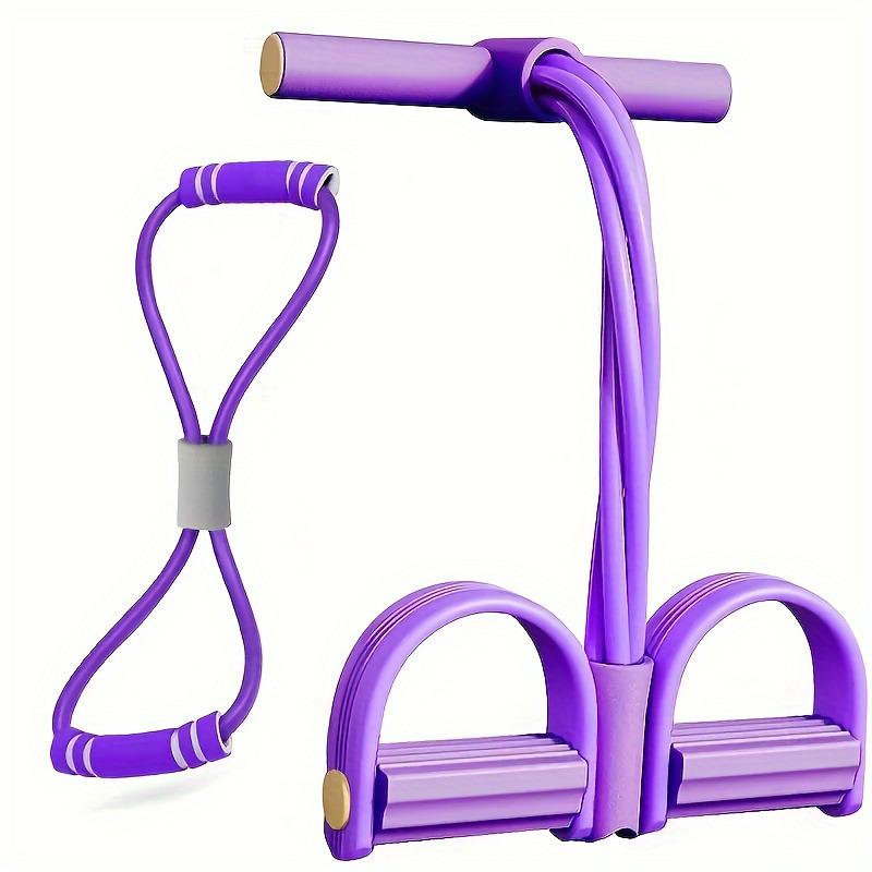 Arm & Leg Resistance Trainer with Foot Pedals – Sit-up Abdominal Workout Rope.