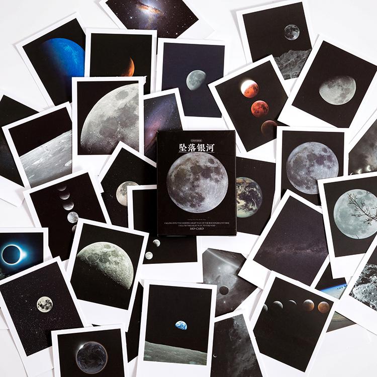 

30pcs Beautiful Galaxy Stickers Moon Forest Sunsets Stickers aesthetic Scrapbooking Accessories Decoration Labels