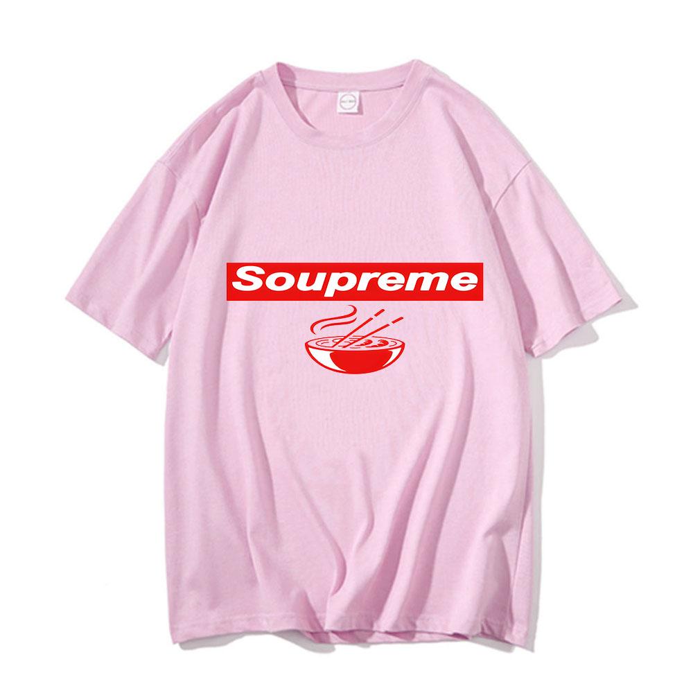Soupreme Eat Ramen Women Men Figure Silhouette Unisex Cartoon T-shirts 100% Cotton T Shirts Manga/Comic Appliques Anime Clothes