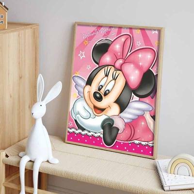 Minnie Maus Diamantmalerei Niedlich Vollmuster Kreatives Set Basteln 5D Diamantmalerei Mosaik Kunst Nähen Heimdekoration