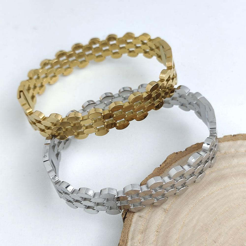 New Honeycomb Sunflower 18K Gold-plated Stainless Steel Bracelet, Waterproof, No Rust and Fading, Wedding Party Gift