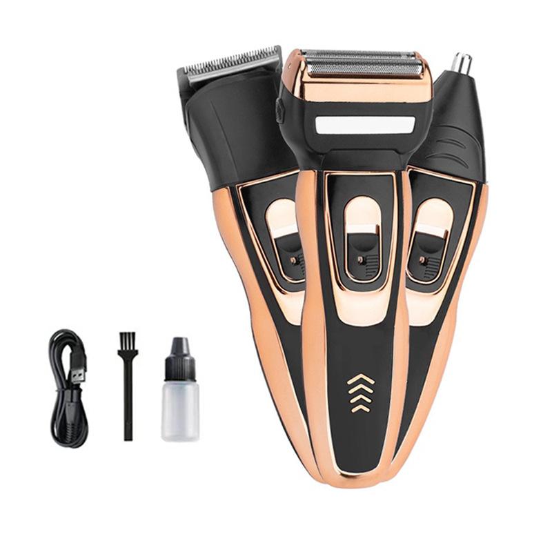 New hair clipper three-in-one men's razor rechargeable razor electric ultra-clean multi-functional beard cutter head portable