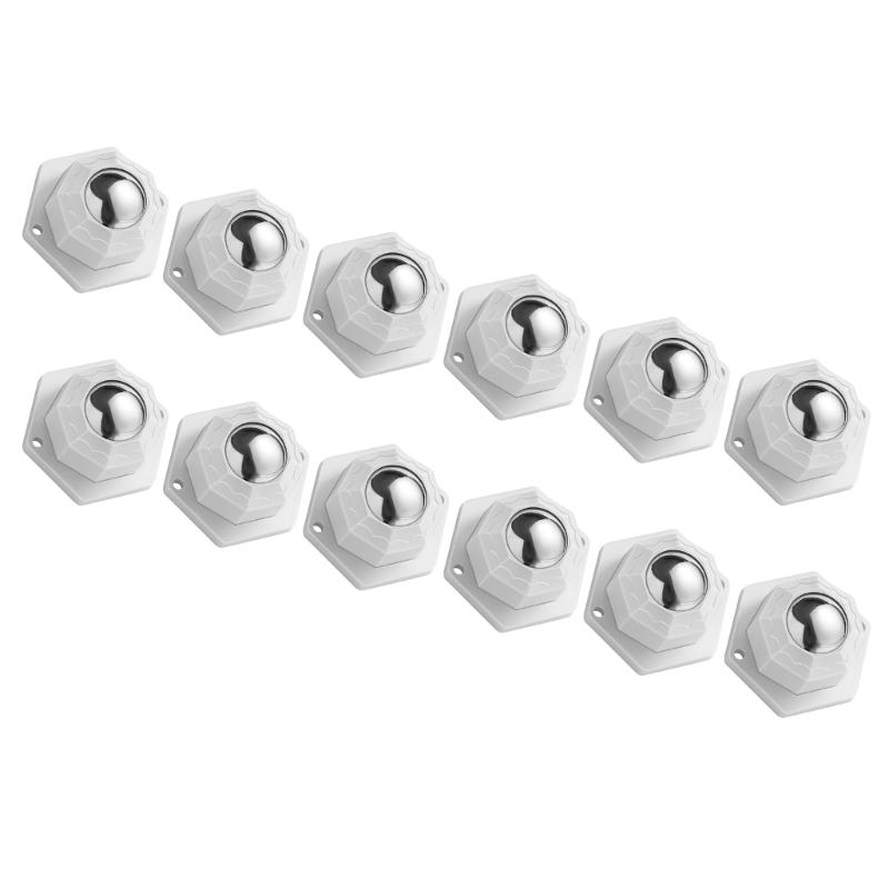 

360 Degree Self Adhesive Moving Wheels Small Stickies Furniture Slide Strong & Long Servcie for Various Applications белый