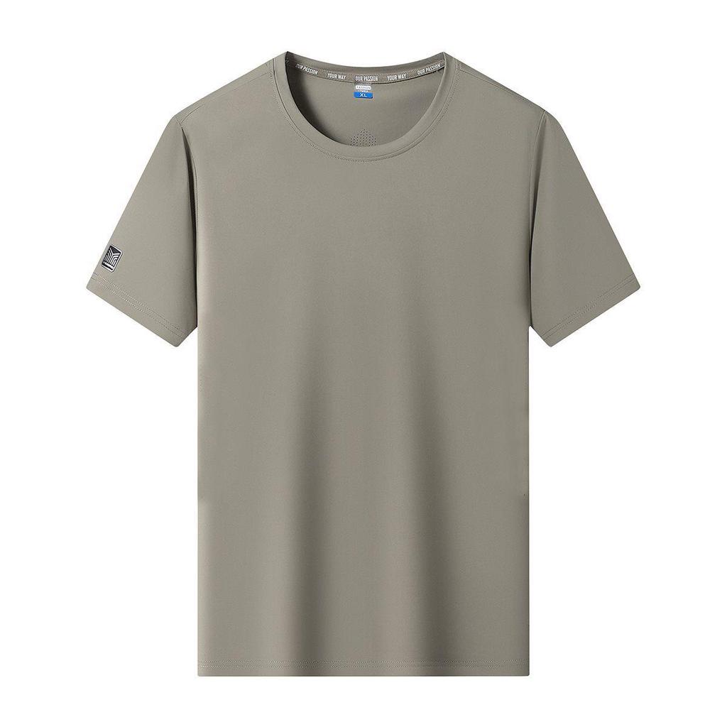 Men's Summer Quick-Dry Breathable Ice Silk T-Shirt - Loose Fit Short Sleeve