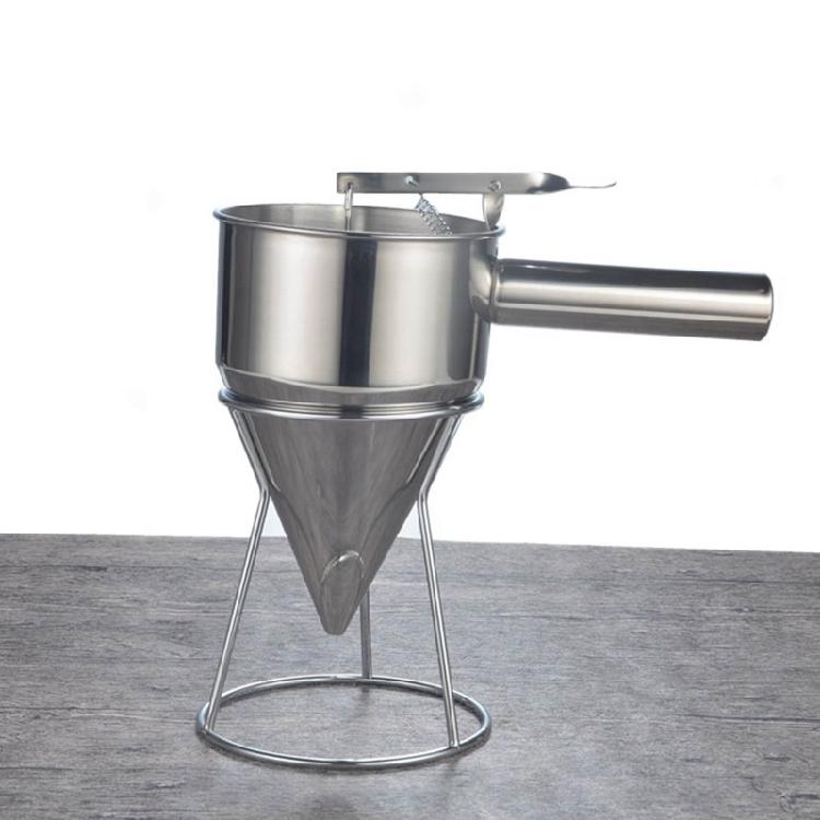Waffle Batter Dispenser Pancake Maker Cooking Tool Funnel Dispenser with Rack