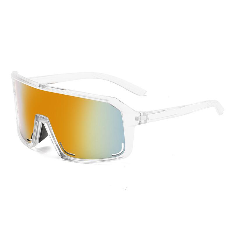 

Cycling glasses outdoor sports set box bicycle sunglasses4Men s sunglasses PC Comes with prescription lenses Transparent frame orange