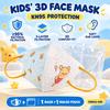 Kids 3D Face Mask KN95 Ear Loop 3-Layer Filtration Individually Sealed