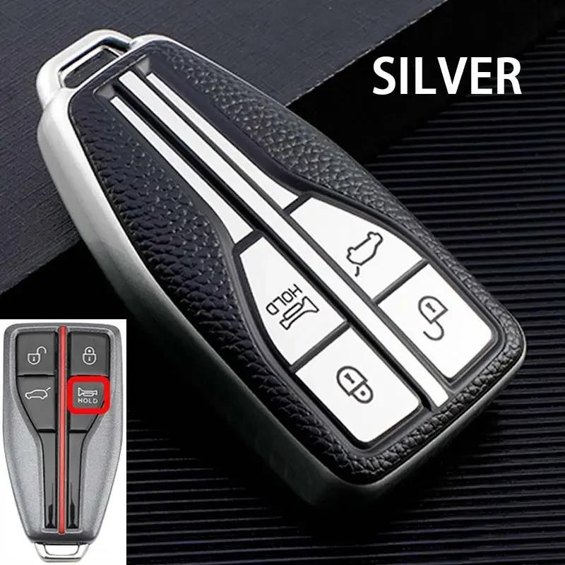 Car Key Case Cover For Hongqi HS5 H5 H9 HS7 H7 L5 HS3 L9 Car Holder Car-Styling Accessories Shell Colorful TPU+Leather 4 Buttons