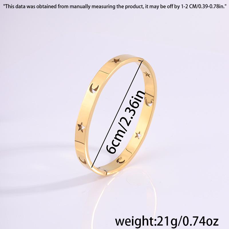 Starry Sky Women's Titanium Steel Bracelet - Non-Fading, Versatile, Full Diamond Stainless Steel, High-End Silver Fashion Accessory
