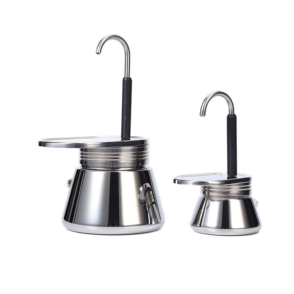 1 Tasse Italienische Moka Kanne Espressobereiter Edelstahl für Herdplatte Zuhause und Camping