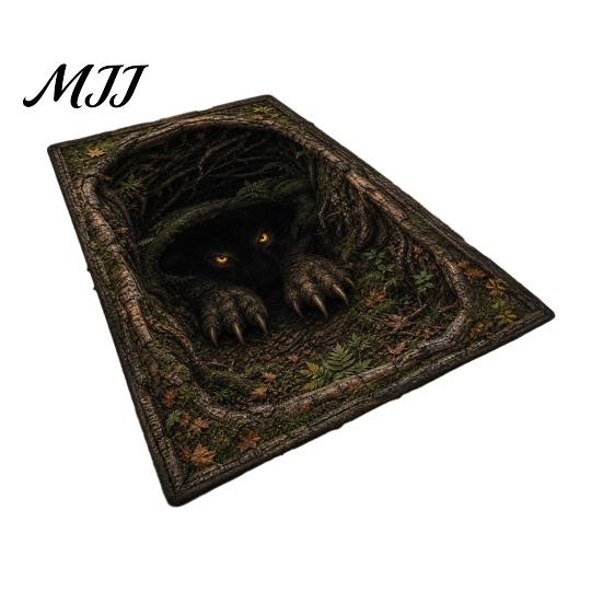 Bedroom Decorative Mat 3D Visual Halloween Rug, Non-Slip Creepy Bathroom Dust Proof Entrance Washable Spooky Floor for Kitchen Home Decor