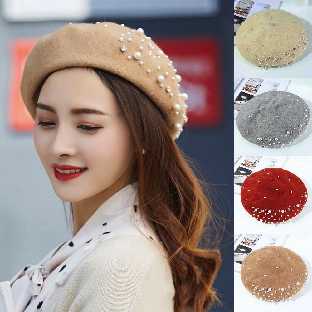 Parent-Child Beanie Wool Beret Cap Autumn Hat Felt Berets Pumpkin Felt Headgear