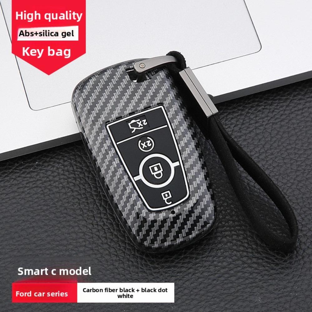 For Ford 2019 Mondeo Key Case Carbon Fiber Cover for Escape Taurus Foldable Key Shell