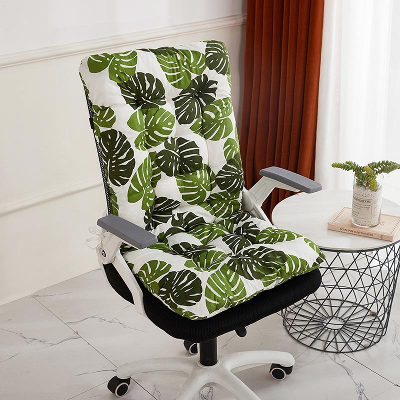 Autumn Winter Backrest Cushion Integrated Office Thickened Chair Cushion Recliner Rocking Chair Long Cushion Rattan Chair Cushion