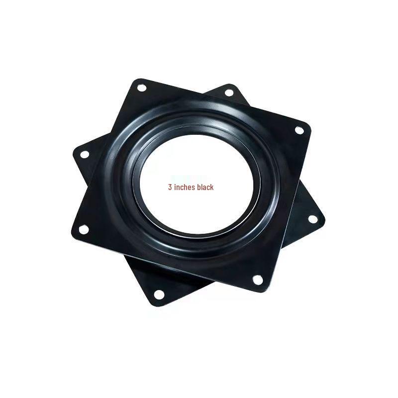 3-12 Inch Universal Black Iron Rotating Base with Full Ball Bearings for Furniture, TV Cabinets, and Bookshelves