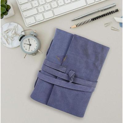Taccuino Giornaliero Rilegato in Pelle per Uomo/Donna Carta Bianca per Album da Disegno Diario di Viaggio per Scrivere (7x5 Pollici) (Blu mare premium)