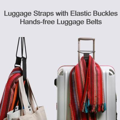 Ζώνη Συσκευασίας Βαλίτσας Ελαστικός Ιμάντας Στερέωσης Βαλίτσας με Αγκράφες για Ασφαλές Κλείσιμο Ρυθμιζόμενος Ιμάντας Αποσκευών Χωρίς Χέρια για Στρώματα Γιόγκα