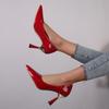 Highheeled Fashion Single Shoes Women's Summer New Pointed Toes  One Pedal Women's Heel Shoes