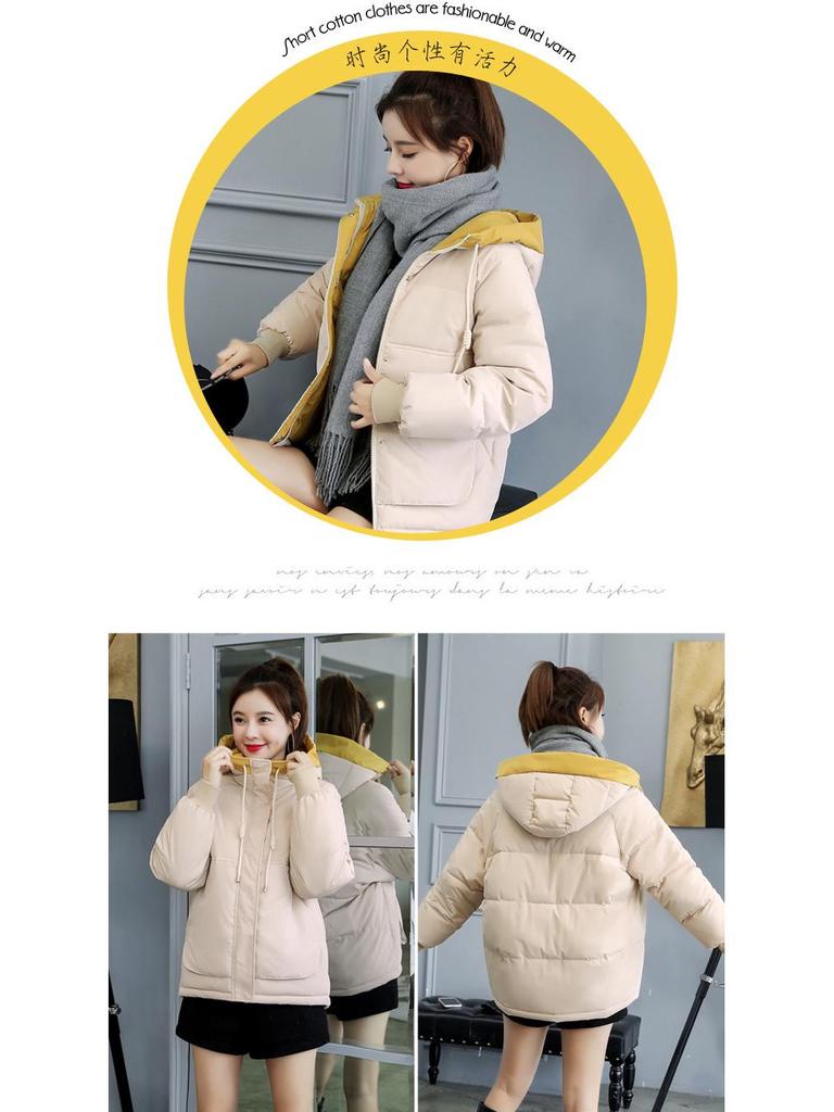 Winter 2024 Women's Short Cotton-Padded Korean-Style Loose Thick Jacket