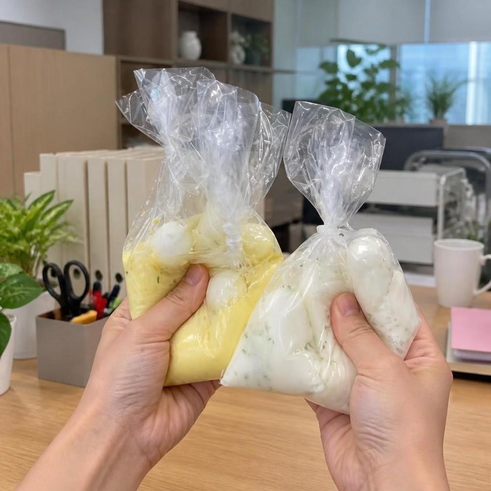Kneading Rice Cake Squishy Toy Crunch Sound Crispy Fidget Toy for Kids Adults