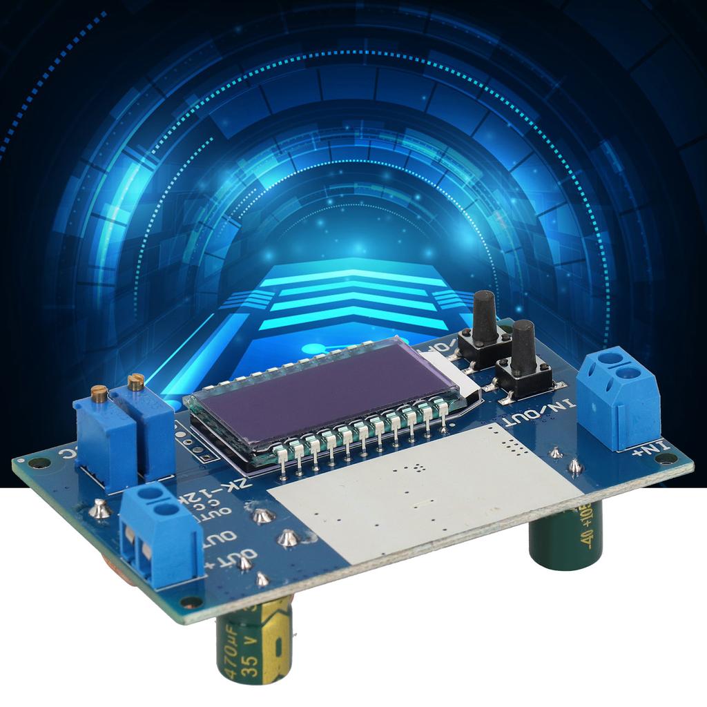Moduł Zasilania Regulowany Regulator Napięcia Stałoprądowy LCD ZK-12KX   12A