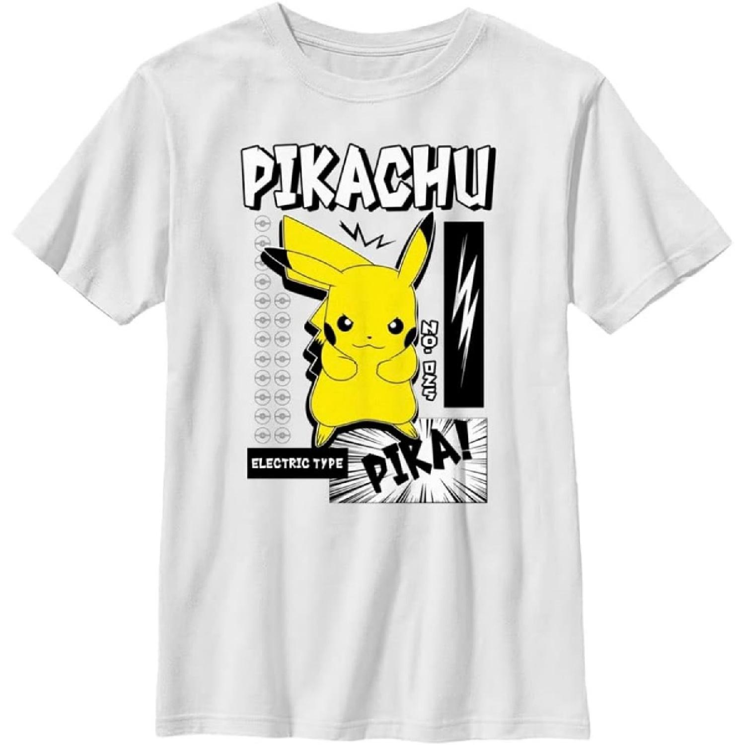 Детская футболка с коротким рукавом Pokemon Pika Bam для мальчиков S