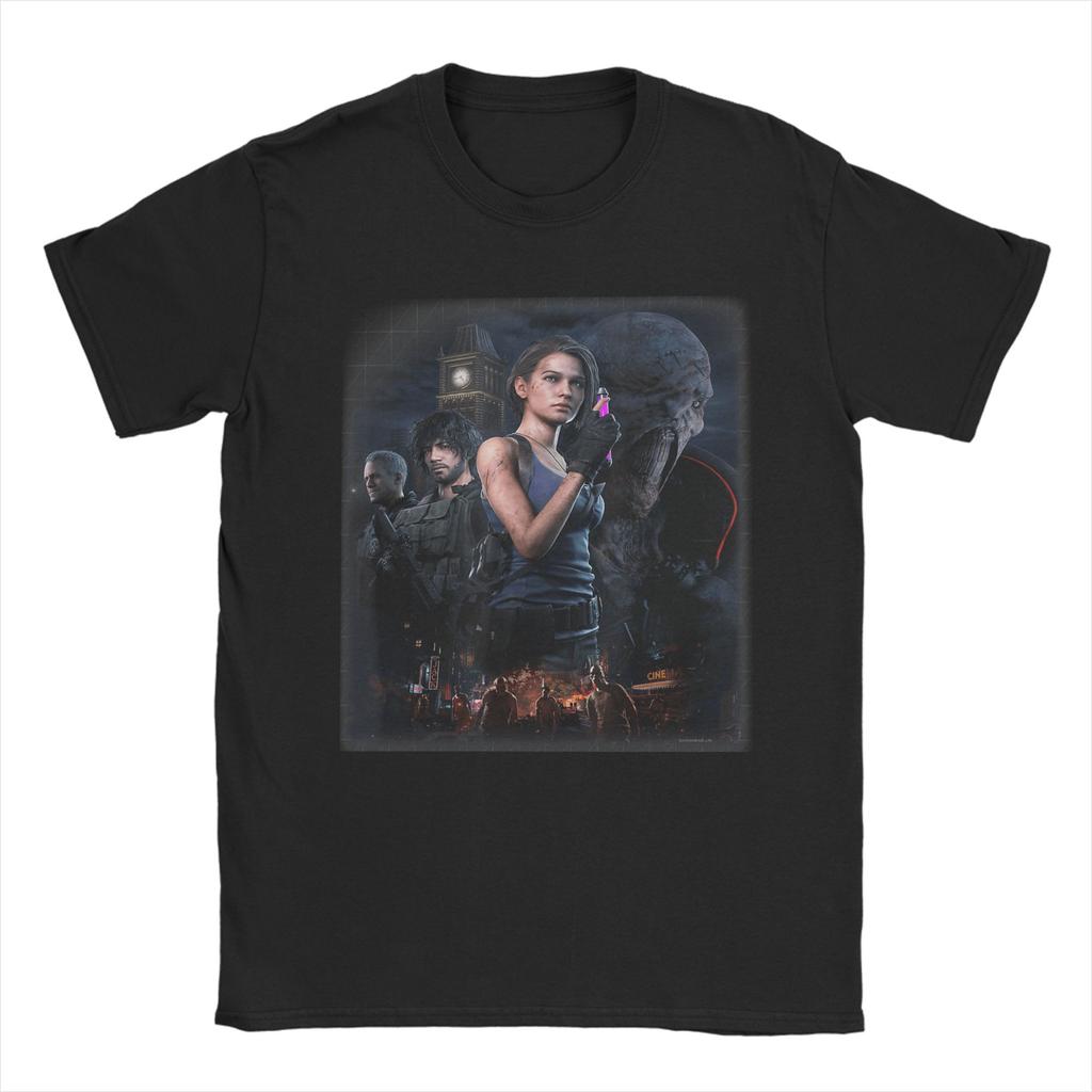 Jill Valentine TShirts for Unisex Funny Pure Cotton Tee Shirt Round Collar Short Sleeve T Shirts Party Clothing
