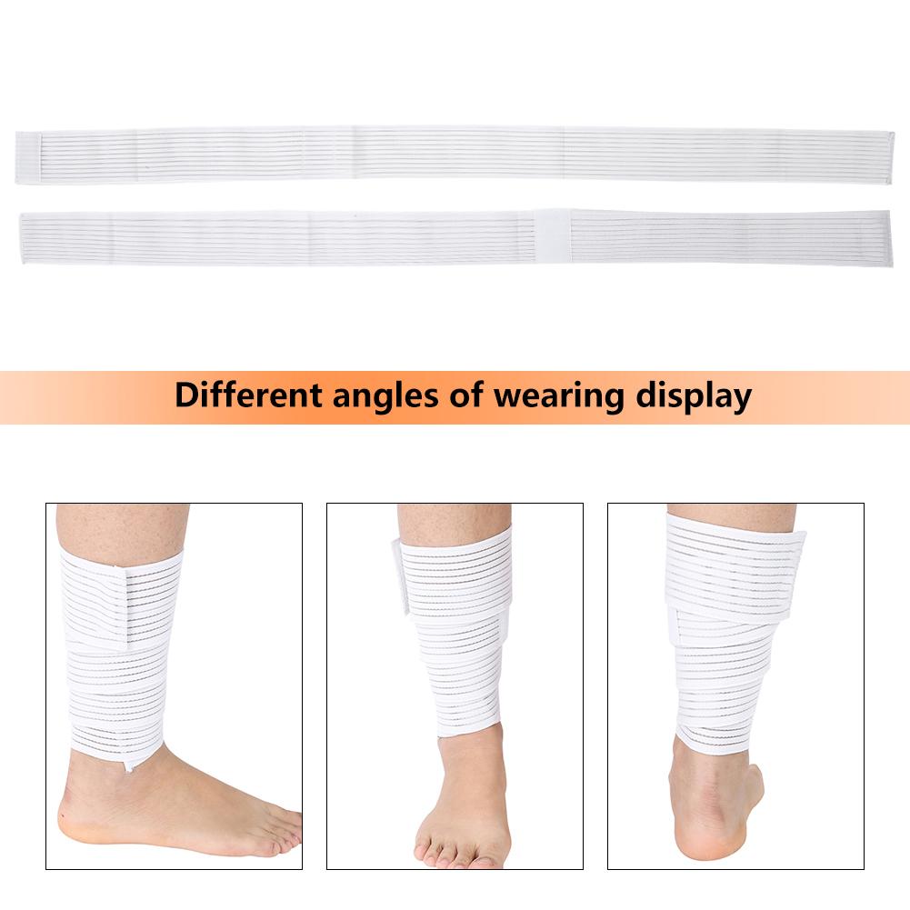 Sports Elastic Band Lifting Compression Leg Support Knee Strap Band Brace White
