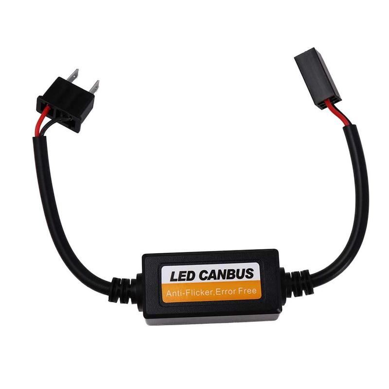 H7 LED Headlight Decoder Adapter Canbus Anti-Flicker Harness Bulbs Resistor Decoder Warning Error Canceller